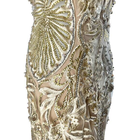 Terani Couture Pageant Gown Evening Dress Champhgne 1822GL7514 Size 14 - Picture 10 of 16